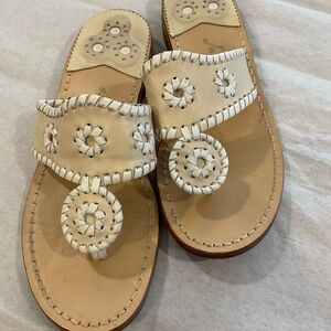 Jack Rogers Cream and White Sandals